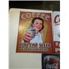 Image 2 : 3 METAL SIGNS - 2 COFFEE, 1 COCA COLA