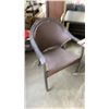 Image 2 : 2 WICKER PATIO CHAIRS AND FOLDING WOOD AND METAL TABLE