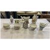 Image 1 : 2 CHINA CREAM AND SUGAR SETS,  CHINA LADY FIGURE, AND OTHER FIGURES AND VASES