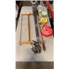 Image 1 : LOT OF TICKET ROLLS, PING GOLF CLUBS, BOW SAW