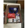 Image 2 : 2 TRAYS OF TOOLS, TORUBLE LIGHT, ALLAN WRENCHES, EXTENTION CORD, CHRISTMAS LIGHTS, COTTER PINS