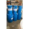 Image 1 : 3 BLUE BARRELS AND 3 BLUE JUGS