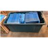 Image 2 : TOTE AND BOX OF BLUE PARTS TRAYS