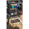 Image 1 : 4 WHEEL DOLLY AND 4 TIER PLASTIC SHELF