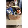 Image 2 : BOX OF ESTATE GOODS, CLEATS SIZE 11.5, VINTAGE ELECTRONICS, ETC