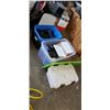 Image 1 : LOT OF TOTES, BINS, CONTAINERS
