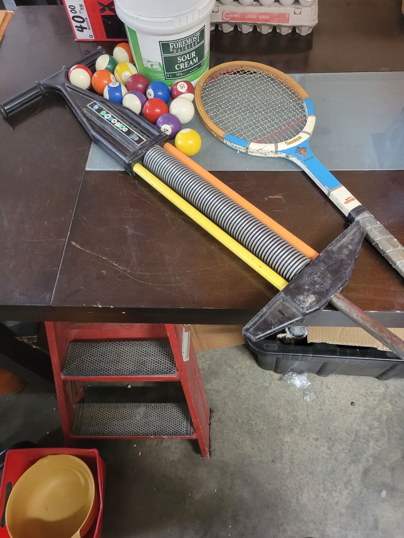 Kids Play! Pogo Stick - Pool Balls - Tennis Racket - Board Games - Co-Z ...