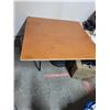 Image 1 : Hard Board Plywood Top Table with Folding Legs