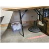 Image 2 : Hard Board Plywood Top Table with Folding Legs