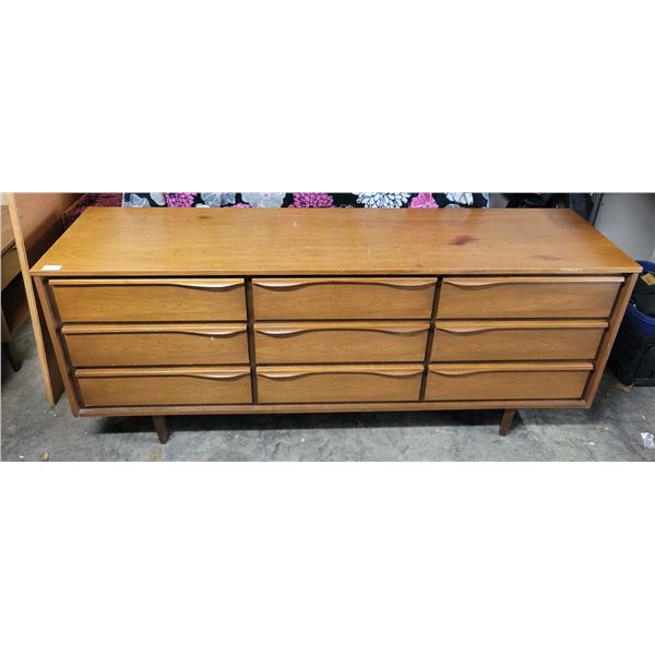 9 Drawer Walnut Dresser