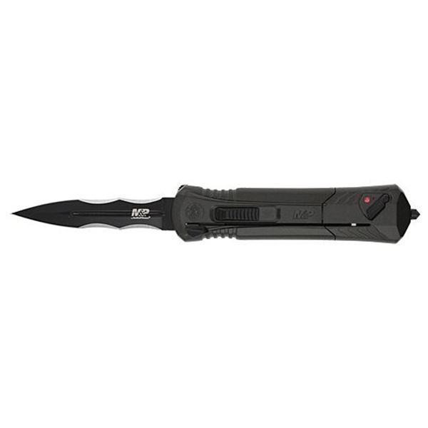 S& W KNIFE M& P OTF 3.5" AUS-8 BLADE TIP DOWN CARRY W/SAFETY