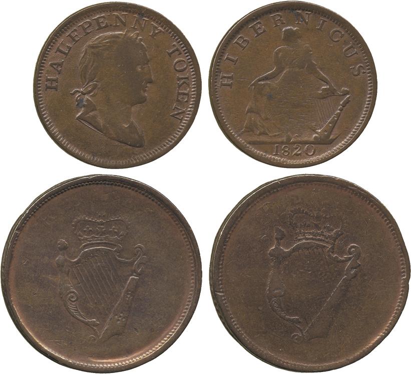 TOKENS. BRITISH 19TH CENTURY TOKENS. Ireland. Non Local, Copper Penny