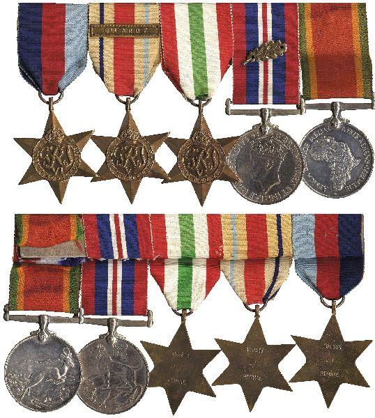 ORDERS, DECORATIONS AND MEDALS. CAMPAIGN GROUPS. A South African WWII