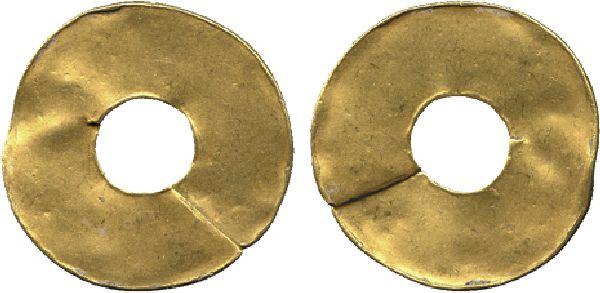 INDIAN COINS. ANCIENT. Primitive Money, c.1000-600 BC, Gold Disc, 1.80g ...