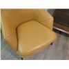 Image 2 : Wendelbo Tan Upholstered Leather Hug Chair  20"x33"H