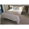 Image 1 : Queen Bed w/ Floating Wall-Mount Headboard and Nightstands (No Comforter, No Sheets, No Blanket)