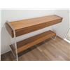 Image 2 : LC Lacquer Craft 2-Tier Wood & Clear Console w/ 2 Top Drawers 60"x12"x23"H