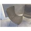 Image 2 : Qty 2 Janus et Cie Woven Side Chairs 21"x17"x36"H