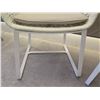 Image 5 : Qty 2 White Woven Chairs w/ Seat Cushion 26"x19"x33"H