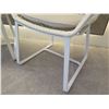 Image 6 : Qty 2 White Woven Chairs w/ Seat Cushion 26"x19"x33"H