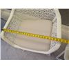 Image 9 : Qty 2 White Woven Chairs w/ Seat Cushion 26"x19"x33"H