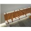 Image 2 : White Entry Table w/ Wood Décor 59"x16"x32"H
