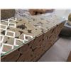 Image 8 : Long Entry Table w/ Logs & Glass Top 71" x 16" x 32"H