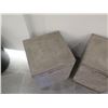 Image 2 : Qty 2 Side Tables (Stands) w/ Handle 14" x 14" x 18" H (Hollow)