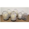 Image 1 : Qty 7 Candle Holders 5"-7"H w/ Some Diptyque Figuier Candles