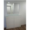 Image 2 : White Framed Mirror 40"x34" & Shoe Cabinet w/ 4 Drawers 49" x 10" x 41" H