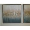 Image 2 : Qty 2 Abstract Artwork in Metal Frames 31"x31"