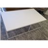 Image 1 : Coffee Table, Metal Base w/ White Top 47" x 27" x 14" H