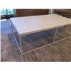 Image 2 : Coffee Table, Metal Base w/ White Top 47" x 27" x 14" H