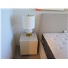 Image 2 : Bedroom Set w/ Platform, Queen Beautyrest Silver Mattress, 2 Alf DaFre Nightstands & 2 Lamps