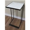 Image 1 : Black Side Table w/ Stone Veneer Top 14"x14"x37"H