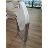Image 10 : Round Folding Table w/ Geometric Metal Base 36" Dia, 30" H