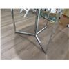 Image 3 : Round Folding Table w/ Geometric Metal Base 36" Dia, 30" H