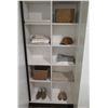 Image 1 : Contents of Shelving: Valentino Sandals, Basket, Blanket, Clothing, Hats, Shoes, etc