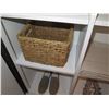 Image 8 : Contents of Shelving: Valentino Sandals, Basket, Blanket, Clothing, Hats, Shoes, etc