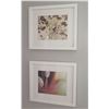 Image 1 : Qty 2 Abstract Artwork Signed by Artist in White Frames 15"x13"