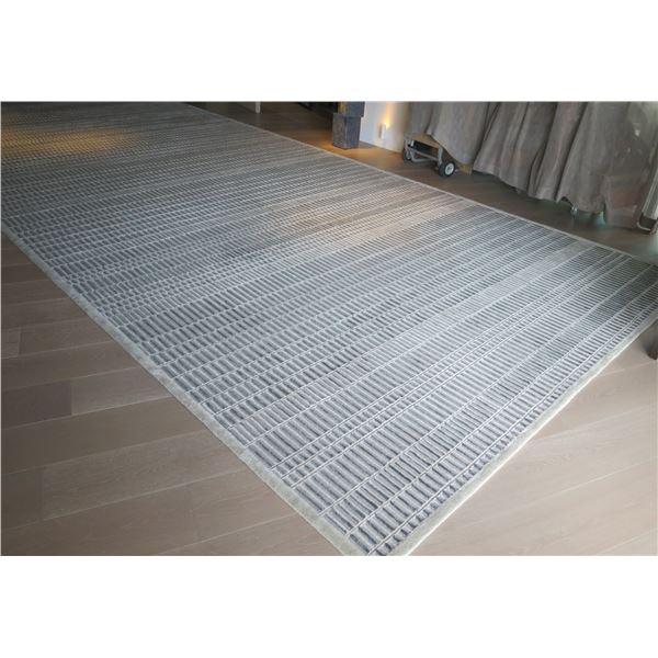 Warp & Weft Distinctive Carpets Stria-T Gray Large Area Rug 360 x150 