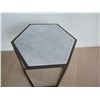 Image 2 : Octagon Side Table w/ Stone Veneer 12" Diameter x 16"H