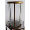 Image 1 : Round Clear & Metal Table Lamp Casing 9" Diameter x 16"H