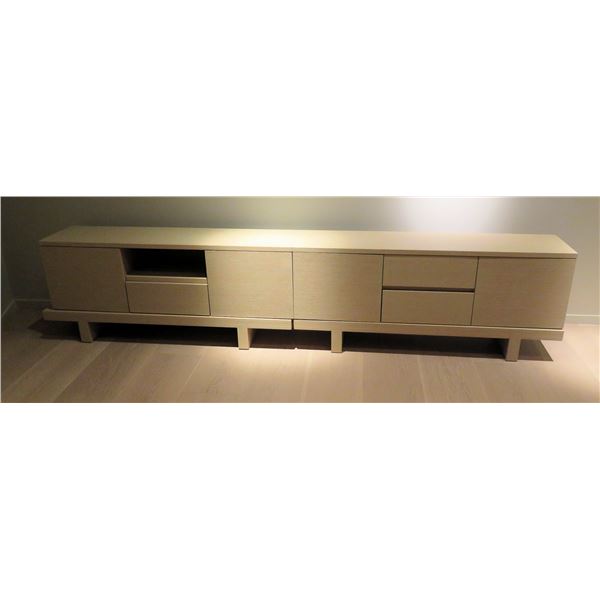 Qty 2 Wooden 2 Door 2 Drawer Cabinet Sideboard 54"x14"x23"H (108"L Together)