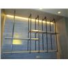 Image 2 : Ceiling-Mount Metal Floating Shelves w/ Wood Planks 79"x12"x 53"H