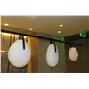 Image 1 : Qty 3 White Hanging Lamps 42"L