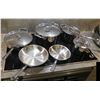Image 1 : Qty 6 All-Clad Stainless Steel Cookware Pots & Pans w/ Some Lids