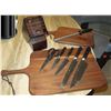 Image 1 : Multiple Knives & Scissor in Wood Block w/ 2 Cutting Boards