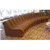 Image 1 : 15-Piece Modular Genuine Leather Sofa (Each piece zips up to the next section)