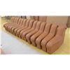 Image 2 : 15-Piece Modular Genuine Leather Sofa (Each piece zips up to the next section)